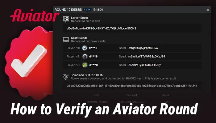 Verifying the Fairness of a Round in Aviator